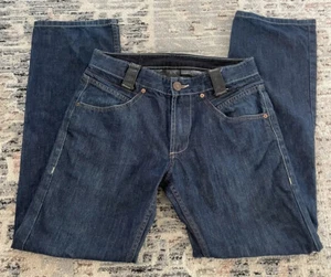 Armani Exchange Dark Blue Men's Dark Wash Blue Denim Jeans Leather Loop 32 by 30 - Picture 1 of 14