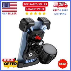 Motorcycle Handlebar Phone Holder: Vibration Dampener, Adjustable Mount - Picture 1 of 14