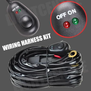 12V 40A Wiring Harness Kit Fuse ON OFF Switch Relay For LED Fog Work Light Bar - Picture 1 of 12