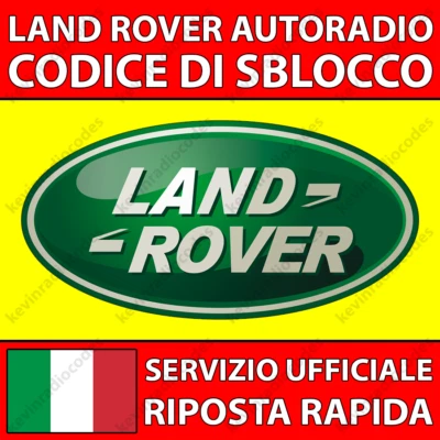 ✅LAND ROVER RADIO CODICE DI SBLOCCO DEFENDER DISCOVERY FREELANDER VISTEON✅ - Immagine 1 di 4
