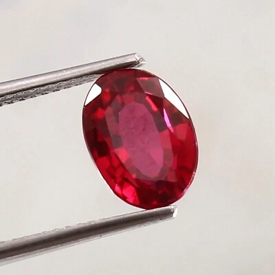 3.50cts Red Mozambique Ruby Loose Oval Cut Gemstone 9x7x5mm Jewelry Making Ruby - Image 1 of 4
