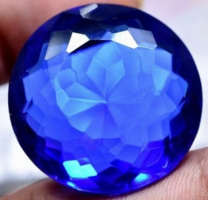 Lab Created 76.20 Ct Violet Blue Tanzanite GGL Certified Sparkling AAA+ Gemstone - Picture 1 of 6