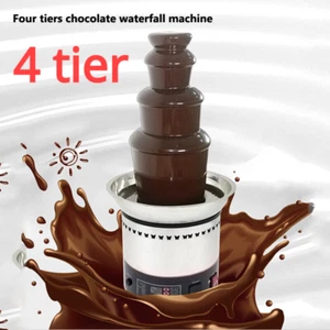 4 Tiers Fondue Wedding Birthday Heating Chocolate Fountain Machine Celebration - Picture 1 of 11