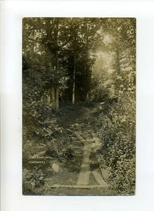 Foto postal Monponsett MA Mass RPPC (Hanson, Halifax) East Lake Path, bosques - Imagen 1 de 3