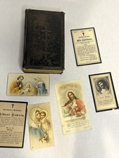 Trost der Armen Seelen von Joseph Ackermann (1904, Benziger)? W/ 6 Holy Cards