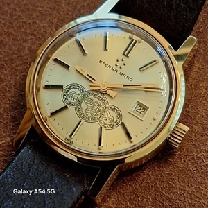 NOS Rare Unique Collectable Vintage Eterna Matic Ladies Automatic Gold Ptd Watch - Picture 1 of 24