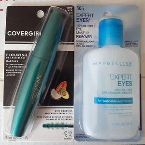 Covergirl flourish by lash blast mascara 805 black Maybelline eye makeup remover - Picture 1 of 8