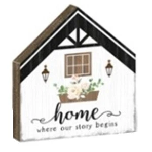 French Country Art Home Our Story Begins House Wooden Sign - Picture 1 of 1