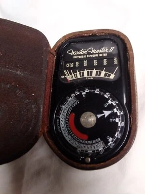 Medidor de Exposición Universal Weston Master II Modelo 735, Estuche de Cuero Original Foto 1 de 3