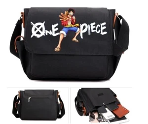 One Piece Luffy Anime Schultertasche Umhängetasche shoulder bag Schwarz Nylon - Picture 1 of 8