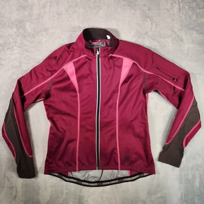 Chaqueta de ciclismo Novara para mujer rosa mediana cremallera completa ciclismo lluvia caparazón cortavientos Foto 1 de 4