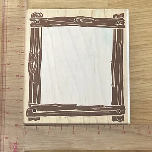 Posh impressions Rustic Wooden Frame Z798G Rubber Stamp Wood Window - Picture 1 of 5