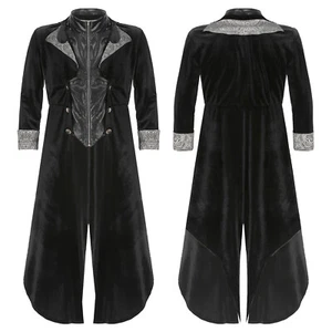 Mens Steampunk Victorian Jacket Tailcoat Costume Tuxedo Coat Halloween Costumes - Picture 1 of 12