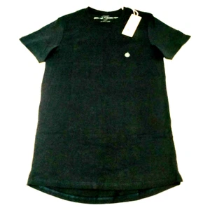 Mens Cotton On Longline T-Shirt Size S Navy Blue Curved Hem Stretch *BNWT* - Picture 1 of 5