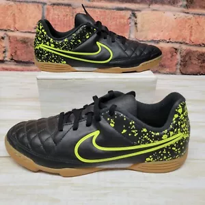 Nike Tiempo Rio II IC Youth 5Y schwarz Volt grün Indoor-Fußballschuhe 631526-007 - Bild 1 von 9