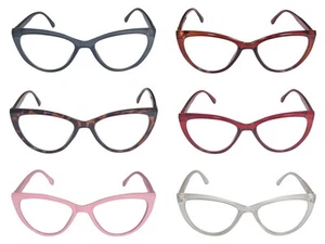 Cat Eye Reading Glasses Stylish Fashion Chic Womans Retro Metal Hinges DX64 - Picture 1 of 30