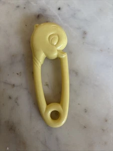 Antike Baby Rassel Ente Sicherheitsnadel Baby Spielzeug 60er Jahre Kleinkind Spielzeug A5 - Bild 1 von 2