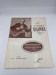 Andres Segovia Studies for the Guitar by Fernando Sor (1960s Reprint) - Picture 1 of 10