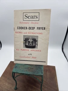 Vtg SEARS AUTOMATIC ELECTRIC DEEP FRYER Recipes Instruction BOOK ONLY Cookbook - Picture 1 of 4