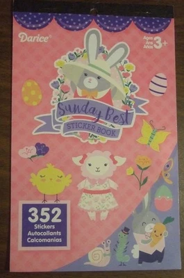 Libro de pegatinas Sunday Best marca Darice 352 pegatinas temáticas Pascua nuevo stock antiguo Foto 1 de 4