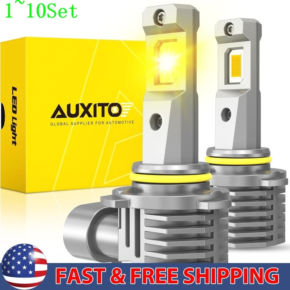 H10 LED Fog Driving Bulbs Light 9005 9145 9140 Amber 6000K Super Bright 1-10Set - Image 1 of 4