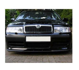 Cupra R Front Bumper Splitter Front Bumper Lip Black For Skoda Octavia Mk1 Mk2 - Picture 1 of 4