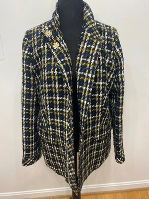Blazer Ann Taylor Tweed azul, negro, dorado Foto 1 de 2