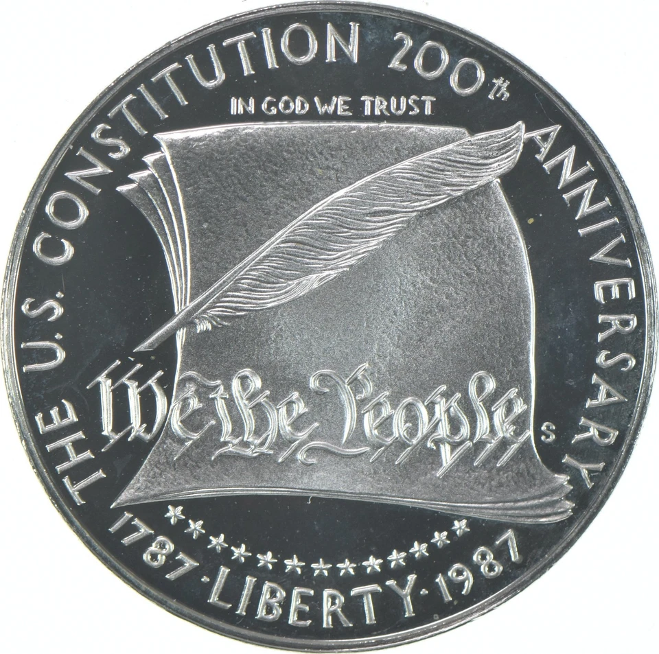 1987-S Proof Constitution Commemorative Silver Dollar $1 *6598 - Image 1 of 3