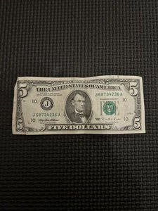 Rare Series 1995 5 Dollar bill - Picture 1 of 2