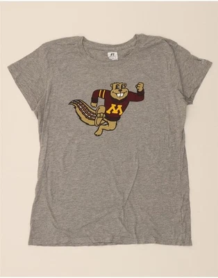 Camiseta Top RUSSELL ATLÉTICA Mujer Gráfica Reino Unido 18 XL Gris Algodón AA06 Foto 1 de 3