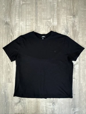 EXPRESS MENS BLACK CREW NECK SHORT SLEEVE SHIRT SIZE XLARGE - Image 1 of 4