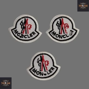 Pack of 3 Luxury Fashion Style Patch Embroidered White Red Iron-On Sew-On Badges - Picture 1 of 7
