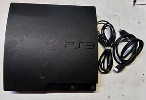Sony PlayStation 3 300GB PS3 Slim CECH-3001B Black Console Only! *Tested* - Picture 1 of 3