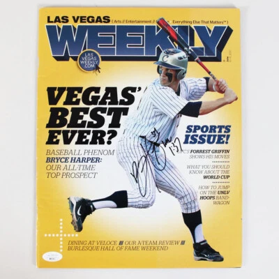 Bryce Harper Signed  2010 Las Vegas Magazine Phillies - COA JSA - Image 1 of 4