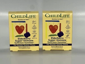 Pack of 2 - ChildLife Elderberry Super-Immune SoftChew Gummies | 27 Gummies - Picture 1 of 3
