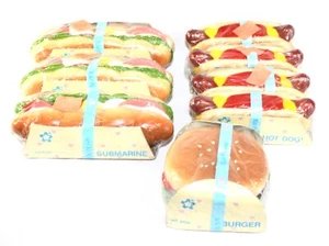 1987 Meritus Toy Hamburger Hot Dog Submarine Kid Food in Original Packages New - Picture 1 of 3