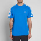Adidas Originals 3-streifeniges Herren Rundhalsausschnitt T-Shirt DH5805 - Bluebird - UVP £29_A83