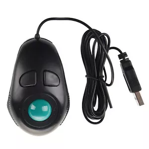 1x Black Hand Held 4D Usb Mini Trackball Mouse With USB Cable - Picture 1 of 5