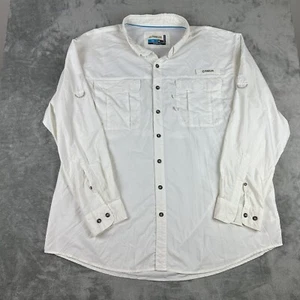 Camisa Magallanes Para Hombre 2XL Botones Blanco Mangas Largas Al aire Exterior Equipo de Pescado Nublado - Imagen 1 de 12