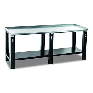 USAG 506 TA/2000 BANCO DA LAVORO PER OFFICINA PIANO IN ACCIAIO 200x70x91 cm - Foto 1 di 4