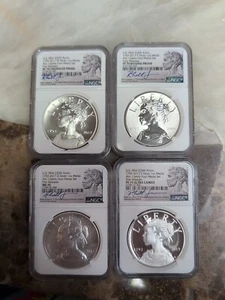 2017-P American Liberty Silver Medal 1oz NGC Set Of 4 PF MS SP70 Rhett JeppsonER - Picture 1 of 10