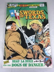 Swords of Texas #4 Eclipse Comics marzo 1988 FN con Beau La Duke Story - Foto 1 di 9