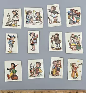 Vintage Hummel-ähnliche Keramik Wasser Aufkleber (Set mit 12 Aufklebern) - Bild 1 von 13