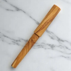 "Wancher World Tree Original Fountain Pen Olive Wood B Nib Gold NEW " - Picture 1 of 5