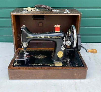 Vintage Singer 99K Hand Crank Manual Sewing Machine • 84.93€