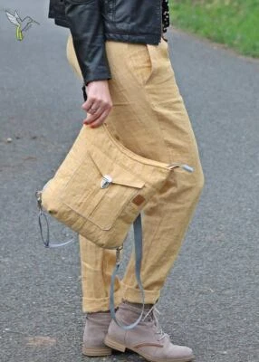 Leinen Melange HELLGELB 100% Leinen - Stoff Meterware *** 50 cm x 140 cm *** - Bild 1 von 4