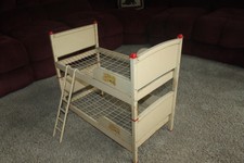 antique metal doll crib