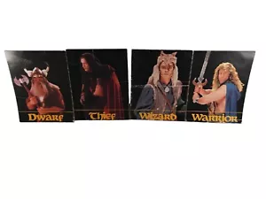 1993 Dragon Strike TSR Gioco da Tavolo Sostituzione 4 Carte Eroe con Supporto - Foto 1 di 11