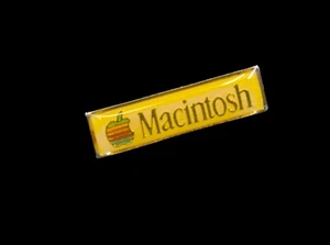 Historic Vintage Apple Computer Yellow Macintosh Rainbow Logo Lapel Pin | NIB - Picture 1 of 5