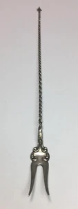 Antique Sterling Silver Long Cocktail Olive Fork & Spear Pick Combo Size 8.25”L - Picture 1 of 8